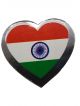 Tri-Color heart Pin/Brooch/Badge for Clothing and Indepndence Day (Pack of 10)