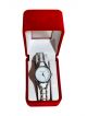 Watch for Women with White and silver color case & Stainless Steel Chain 