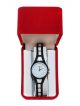 Watch for Women with white and black color case & Stainless Steel Chain 