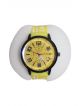 Men sports wrist  watch with yellow strap