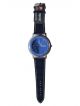Men wrist watch with Blue strap and blue dial case