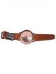 Men wrist watch with brown strap 