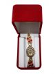 HMT women wrist watch with golden and red chain