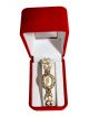 HMT women wrist watch with golden and white chain