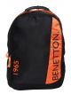 United Colors of Benetton Unisex Black Printed Backpack
