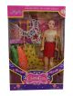 Beautiful doll set with 3 dresses 