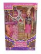 Beautiful doll set with 3 dresses 
