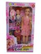 Cute doll set with 2 shimmer dresses and cute small baby doll