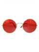 Round shape sunglasses with golden color frame