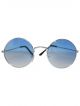 Round shape dual shade sunglasses with Silver color frame