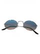 Round shape dual shade sunglasses with Silver color frame