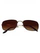 Rectangular dual shade sunglasses with golden color frame