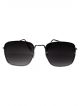 Rectangular dual shade sunglasses with silver color frame