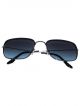 Rectangular dual shade sunglasses with silver color frame
