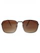 Rectangular dual shade sunglasses with Metalallic brown color frame