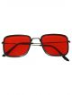 Rectangular sunglasses with Black color frame