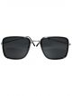 Rectangular sunglasses with Black and silver color frame