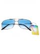 Rectangular dual shade sunglasses with Silver color frame