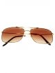 Rectangular dual shade sunglasses with Golden color frame