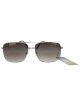 Rectangular dual shade sunglasses with Silver color frame