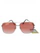Rectangular dual shade sunglasses with Silver color frame