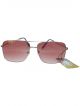 Rectangular dual shade sunglasses with Silver color frame