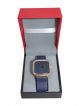 Men wrist watch with square dial case