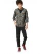 Pepe Jeans Men's Camouflage Print Shirt with Curved Hemline