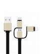 Accexo sync & charge cable /3 in 1 micro, type-c, & aplle lightning