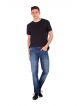 Flying machine men blue mid rise prince slim fit jeans