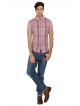 Calvin Klein Men Regular Fit Checkered Spread Collar Casual Shirt