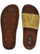 Miss CL By Carlton London Women Gold Flats Sandal