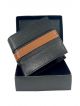 100% Genuine leather Wallet for men(black tan)