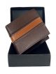 100% Genuine leather Wallet for men(brown black)