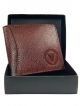 100% Genuine leather Wallet for men w004(maroon)