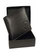 100% Genuine leather Wallet for men w008(Black)