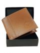 100% Genuine leather Wallet for men w008( brown)
