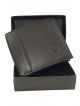 100% Genuine leather Wallet for men w008(Black)