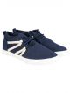 PROVOGUE Canvas Shoes For Men  (Navy, Off White)