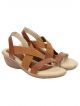 Bata Women Tan Wedges Sandal