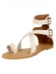 PEOPLE Women Cream Flats Sandal