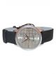 Sports wrist watch for men with Black strap and silver dial case 
