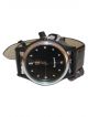 Sports wrist watch for men with Black strap and black/copper dial case 