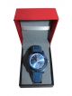 Sports wrist watch for men with Blue strap and blue dial case 