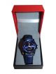 Sports wrist watch for men with Blue strap and blue dial case 