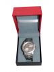 Wrist Watch for Men with silver stainless steel chain with silver dial case