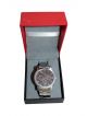 Wrist Watch for Men with silver stainless steel chain with Brown dial case