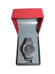 Wrist Watch for Men with silver stainless steel chain with Black dial case