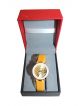 Women Wrist watch with Yellow color dial case and Yellow wrist strap