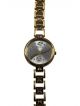 Women wrist watch with golden color chain and silver color dial case